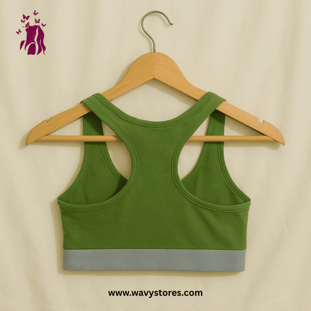 Viage Seamless Comfort Sports Bra – Olive Green