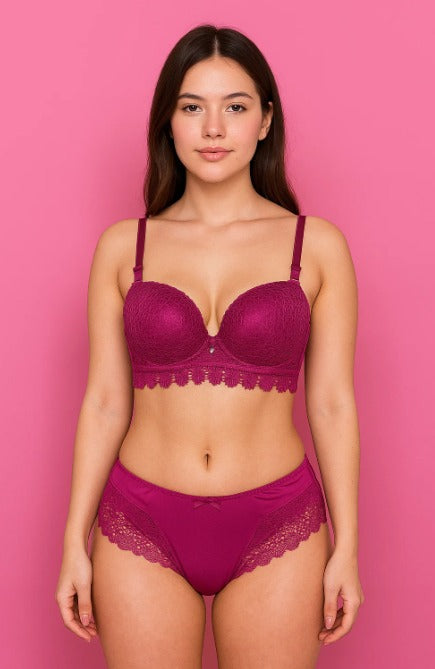 Half Cup Push-Up Bra Set – Lift, Shape & Seduce