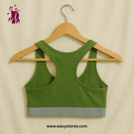 Viage Seamless Comfort Sports Bra – Olive Green