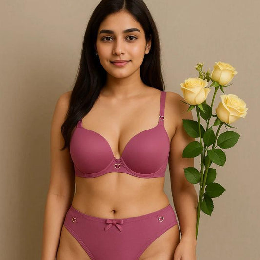 Soft paded bra with pantie