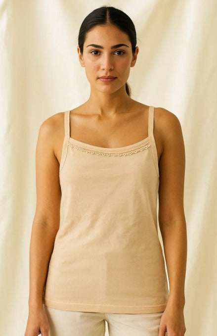 Girls' Soft Cotton Camisole – Comfortable Everyday Wear