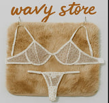 Polka Dot Mesh Lingerie Set