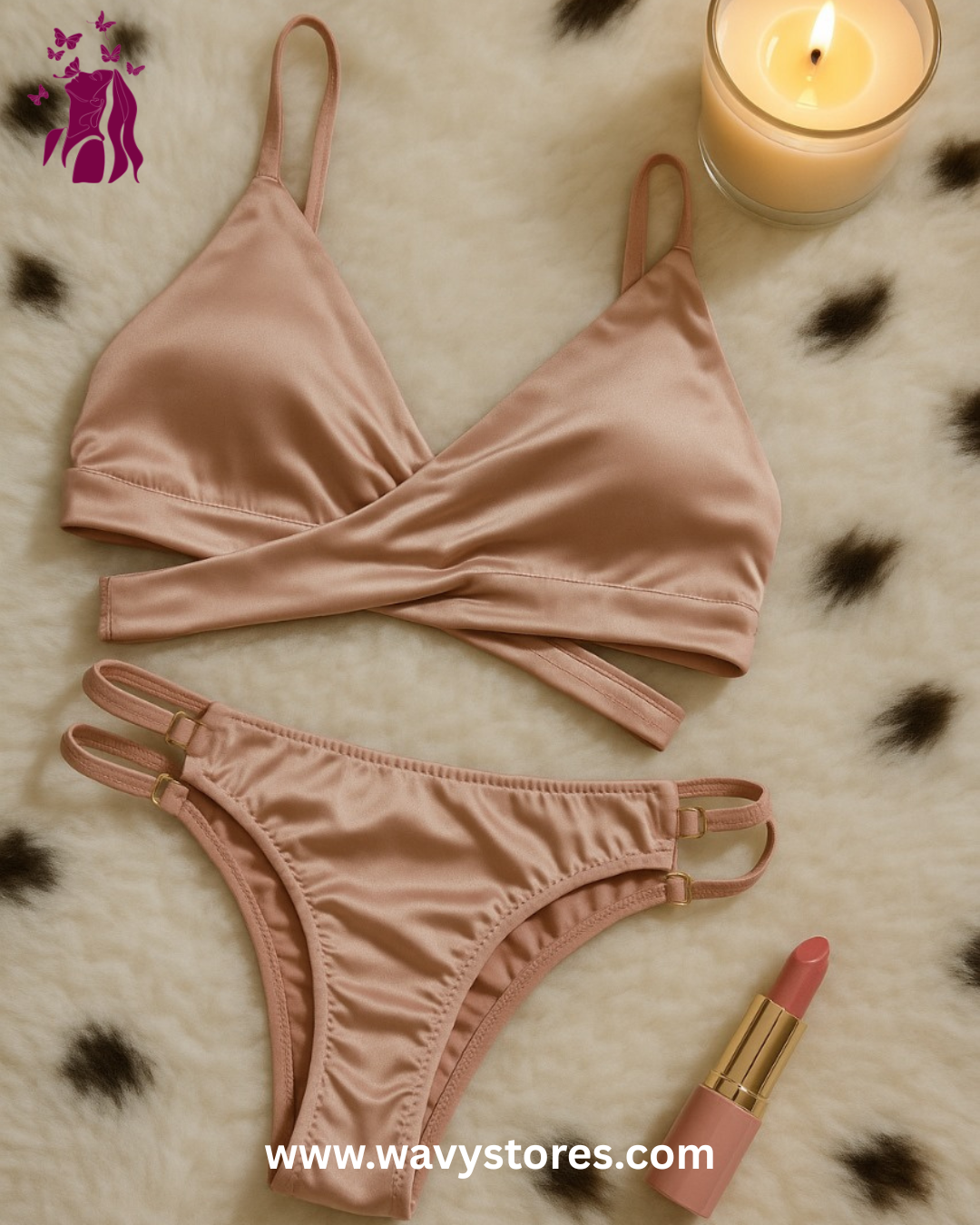 Fancy pad remover bra set